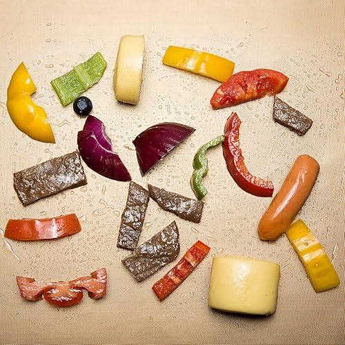 Miniatura 5 de Aoocan Juego de 4 alfombrillas de malla antiadherentes para barbacoa, resistentes, reutilizables, fáciles de limpiar, funciona en gas, carbón,