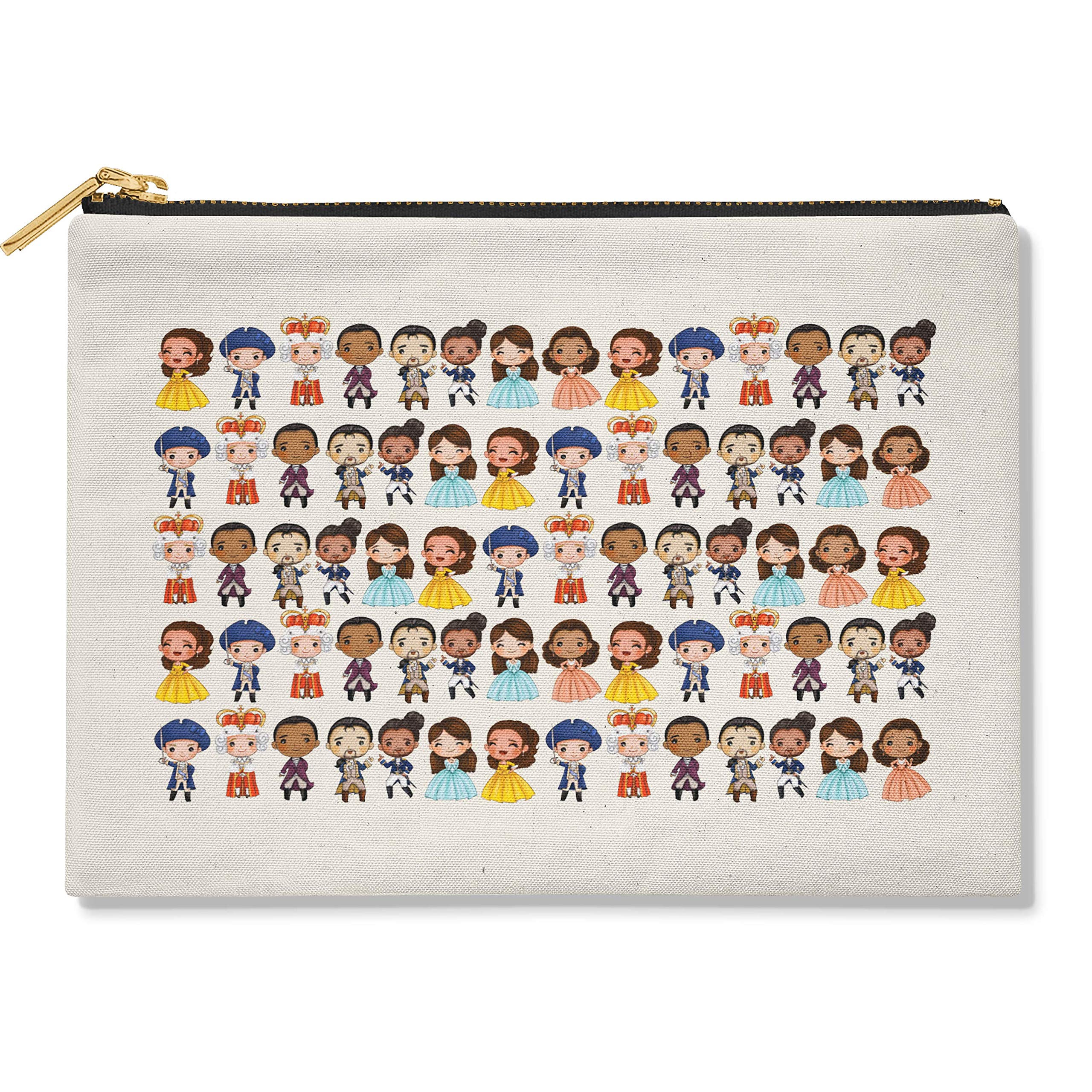 Makeup Bag, Cosmetic Bag, Hamilton Rise Up Make Up Bag, Alexander Hamilton, Schuyler Sisters, Christmas Gift, Friends, Make Up Bag (Size: 9 W x 6inch H), White, 10W x 8.1/2 inch H