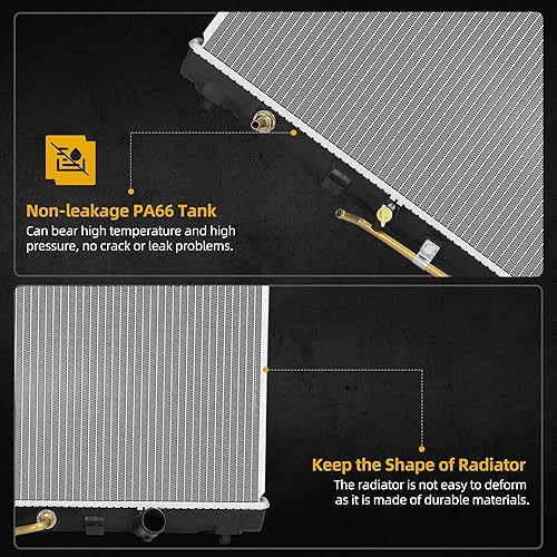Miniatura 102 de DWVO Radiador completo compatible con Jeep Wrangler L6 4.0L 2003-2006 Jeep Wrangler L4 2.4L 1987-2002 Jeep Wrangler L6 1987-2002 2.5L L6 1987-1990
