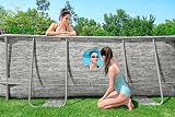 Power Steel Swim Vista Series Oval Pool Complete Set with Sand Filter System, Safety Ladder and Tarpaulin 488 x 305 x 107 cm - 5