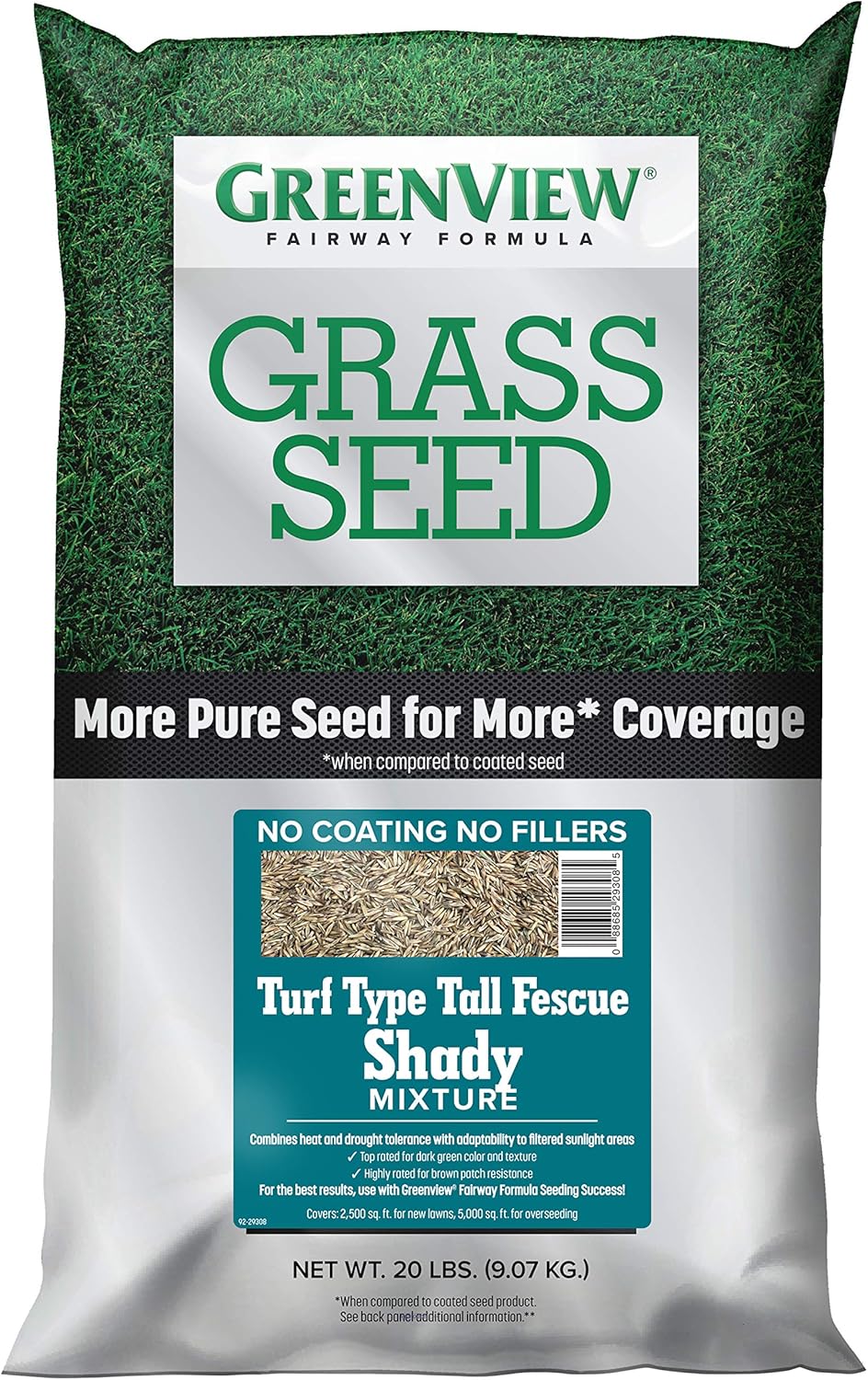 GreenView Fairway Formula Grass Seed Turf Type Tall Fescue Shady Mixture - 20 lb. Bag