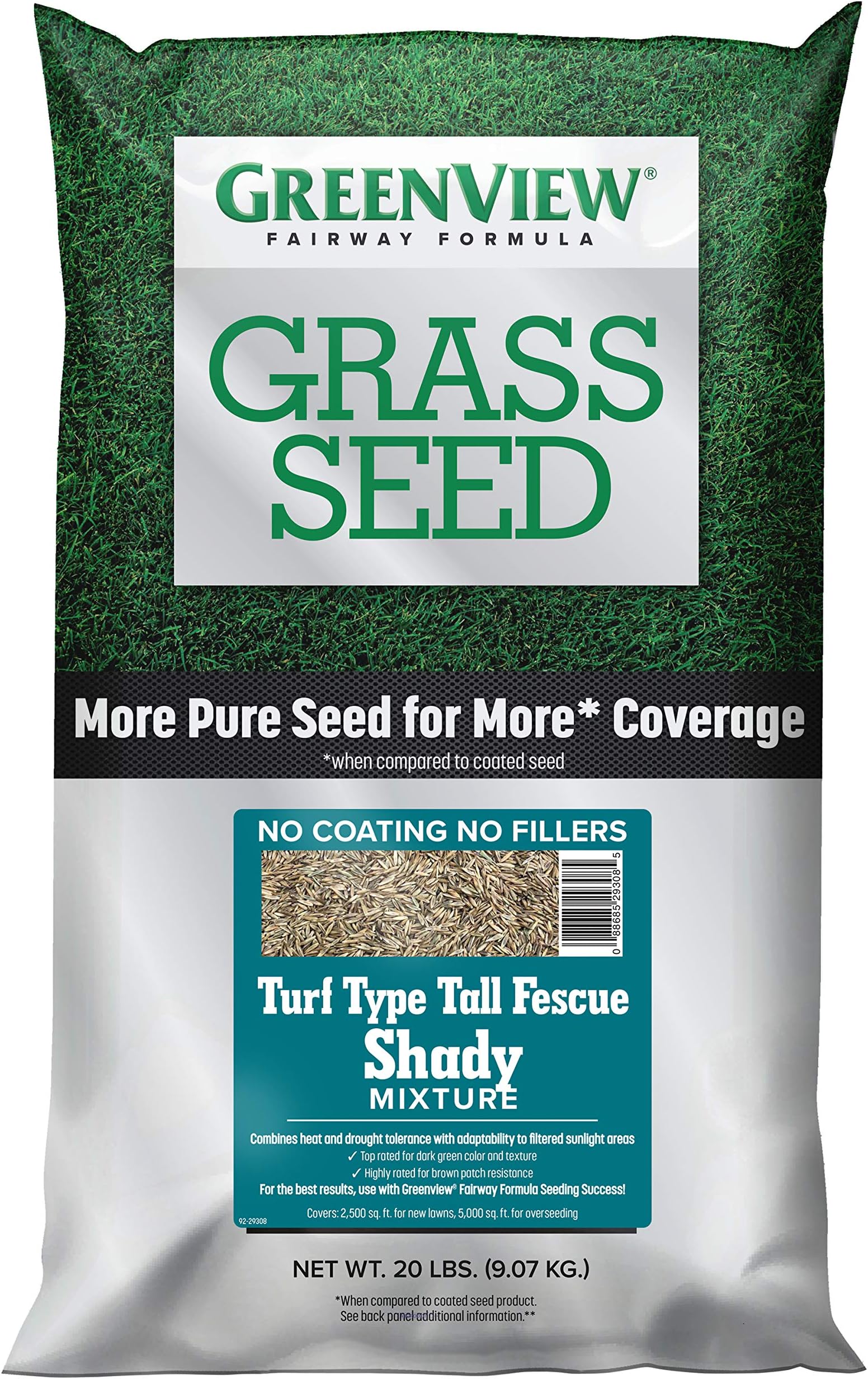 GreenView Fairway Formula Grass Seed Turf Type Tall Fescue Shady Mixture - 20 lb. Bag