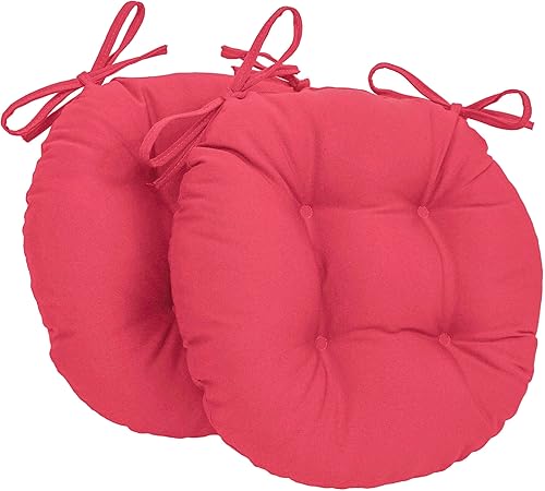 Miniatura 5 de Blazing Needles Cojín redondo de sarga de 16 pulgadas, 2 unidades (paquete de 1), color negro