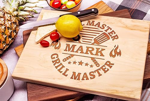 Miniatura 2 de Personalized Grill Wood Cutting Board Handmade in USA  Best Serves as Chopping board, Charcuterie board, Cheese board  Unique Wooden Grilling Gift