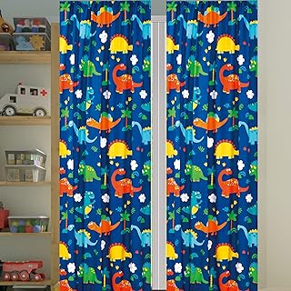 LinenTopia Kids Window Curtain Panels, 2 Tiebacks, 84