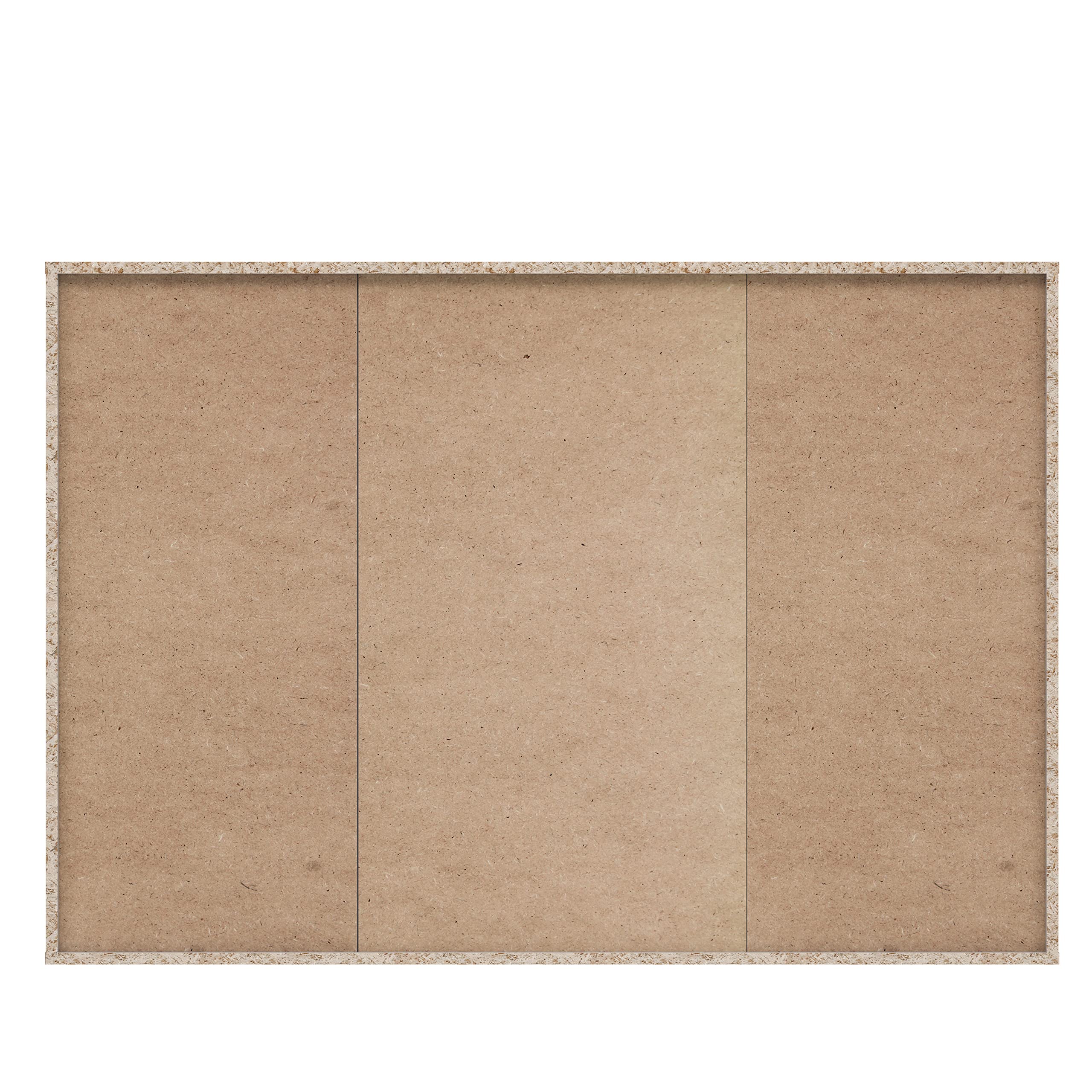 FORTE Beach Kommode mit 2 Türen und 4 Schubladen, Holzwerkstoff, Sandeiche / Weiß, 48 x 91,3 x 129,6 cm