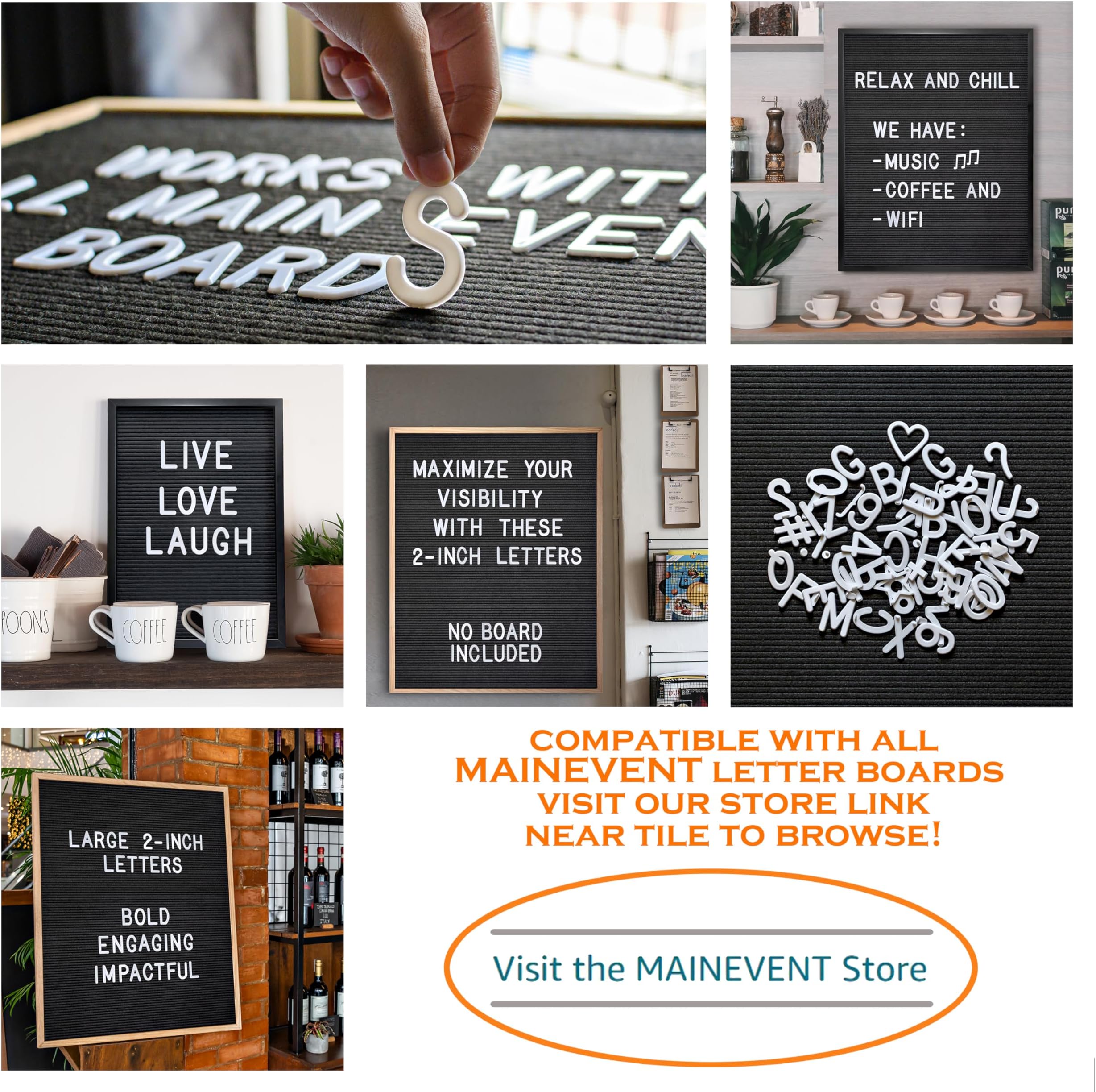 Letter Board Plastic Letters Set 2 Inch, Letter Board Letters Only NO BOARD INCLUDED, Large Felt Board Letters, Plastic Letters Letter Board, Felt Letter Board Letters Symbols, Letterboard Big Letters