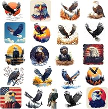 McEtt Eagle Sticker Sheets - Cute Bald Eagle Stickers for Kids Teens Students - 5 Sheet Pack (105 Pieces) - Classrooms, Party Favors, Water Bottles, Laptops