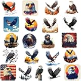 McEtt Eagle Sticker Sheets - Cute Bald Eagle Stickers for Kids Teens Students - 5 Sheet Pack (105 Pieces) - Classrooms, Party Favors, Water Bottles, Laptops