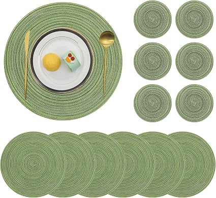 Handwoven Golden Grass | Coaster/Table Mat - Set of 3 (Large)