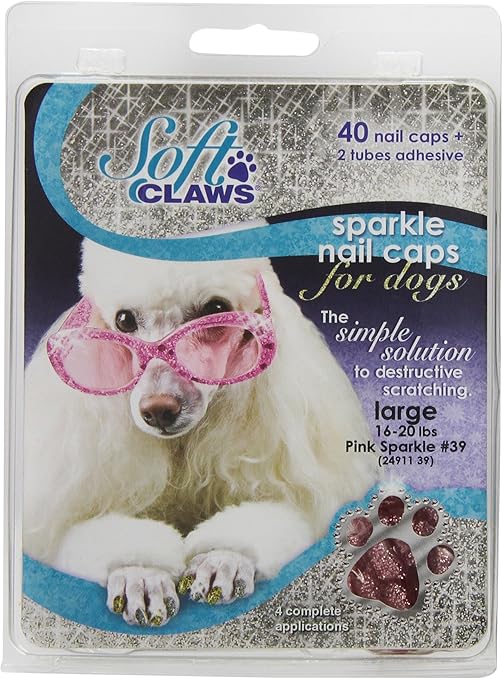 Soft Claws Dog and Cat Nail Caps Take Home Kit, Large
