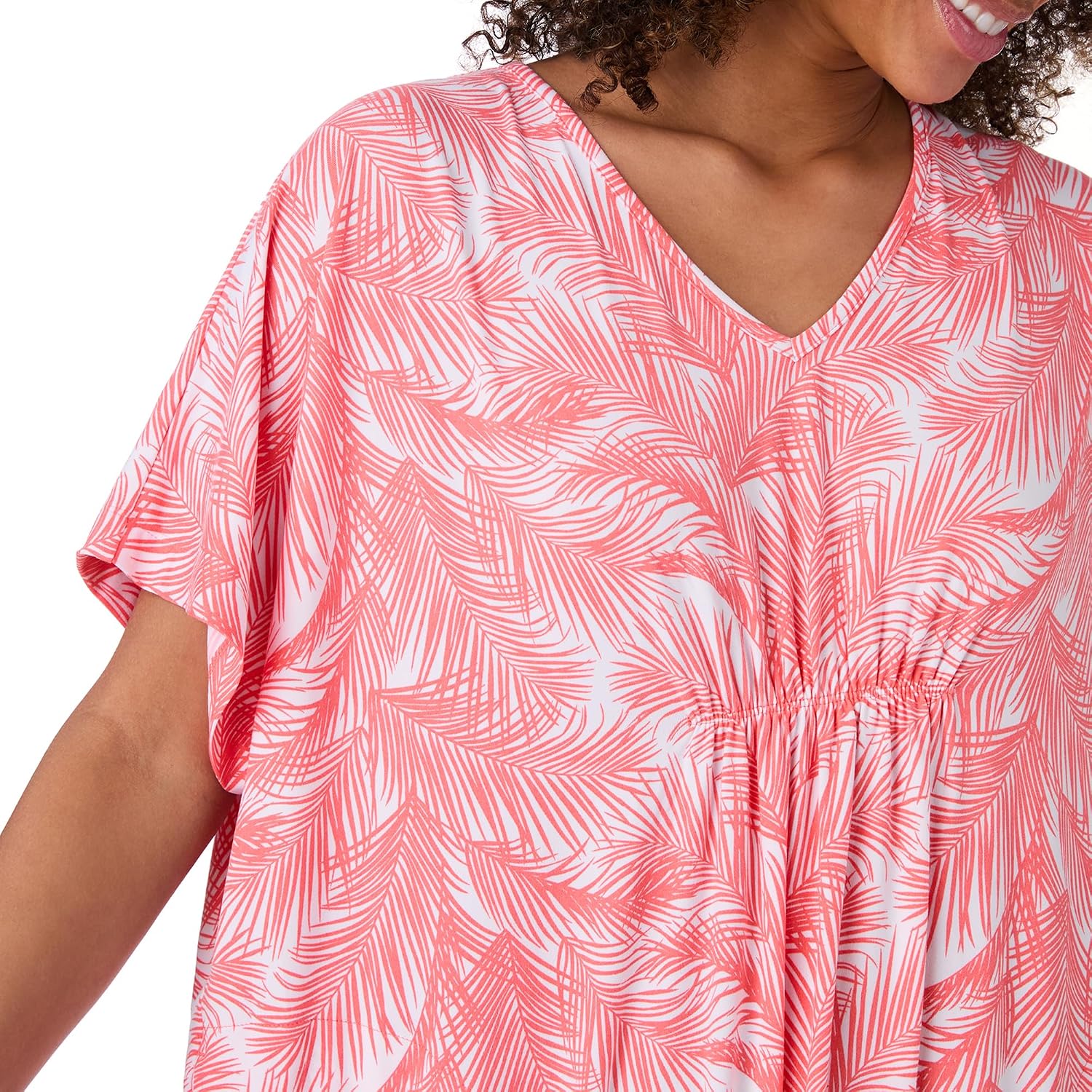 Tommy Bahama - Women's Midi Caftan, Dolman Sleeve Stretch Jersey Caftan with Pockets for Sleep or Lounge