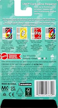Mattel UNO Add-On reverse package games can be used for children and adults, for family play evenings, as a travel game or as an attractive gift for 2 to 10 players, from the age of 7