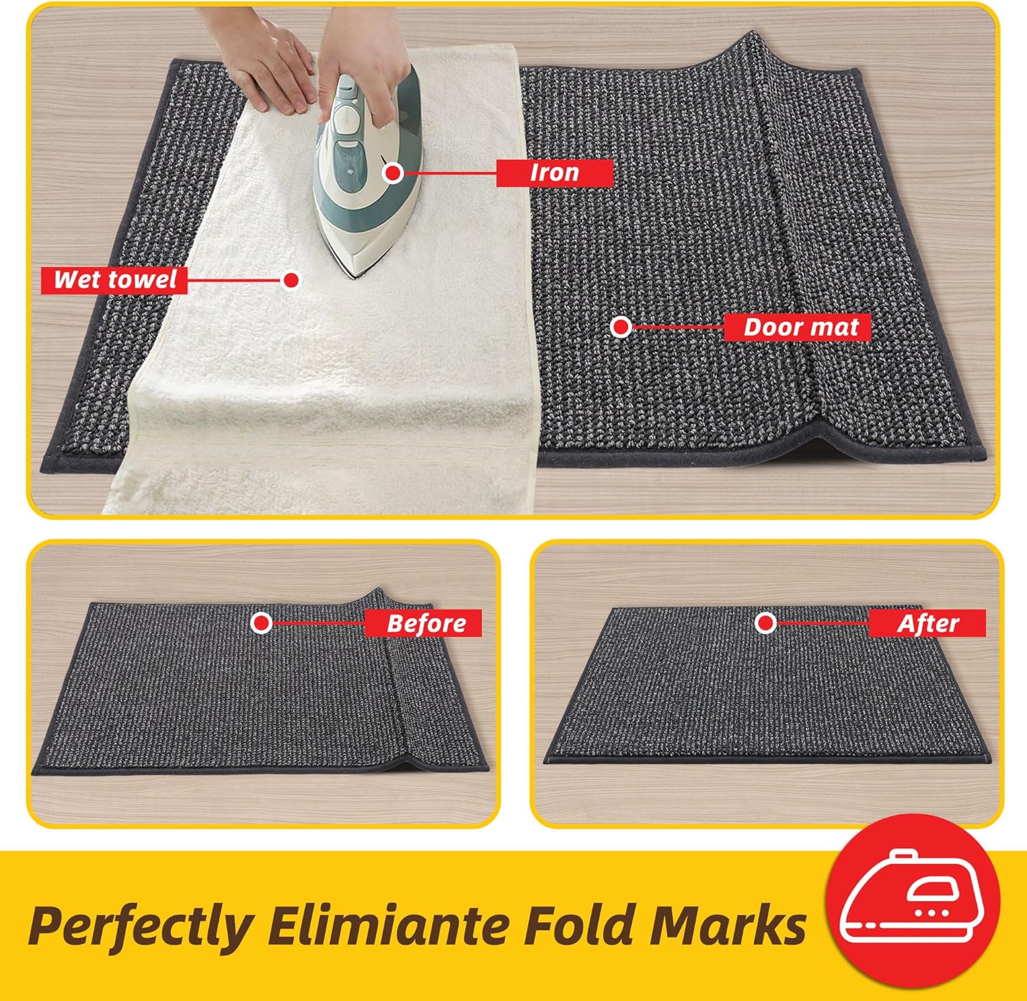 JSEI Dirt Trapper Door Mat 32"x48" Non-Slip Washable Entrance Mat, Dog Doormats, Absorbent & Fade-Resistant Floor Mats, Low Profile Welcome Mats for Entryway, Front Door, and Inside Entrance, Charcoal - Image 9