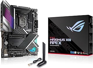 ASUS ROG Maximus XIII Apex (WiFi 6E) Z590 LGA 1200(Intel® 11th/10th Gen) ATX Gaming Motherboard (PCIe 4.0,18 Power Stages,Intel® 2.5 Gb Ethernet,4xM.2, USB 3.2 Gen 2x2, Aura Sync RGB)