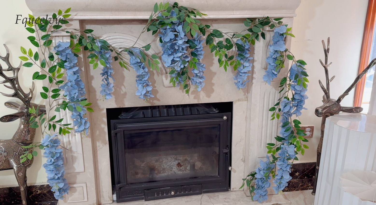 Amazon.com: Fqueelvys Wisteria Artificial Flowers Garland 2PCS
