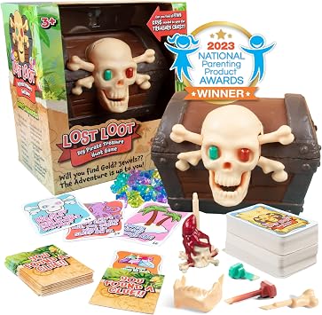 Lost Loot DIY Scavenger Hunt Game - Award Winning Pirate Treasure Like No Other! Hide Skeleton Keys, Set Clues & Find to Unlock Special Chest-150 Indoor Outdoor Clue Cards - 2026 Improved Durable Keys