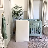 Vista 2 de Colchón para Mini Cuna Newton Baby 24" x 38" - Ultra-Transpirable Comprobado para Reducir el Riesgo de Asfixia, 100% Lavable - Funda Extraíble