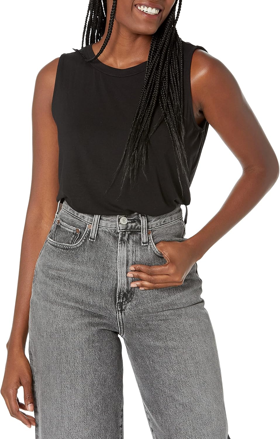 Amazon Essentials Women's Relaxed-Fit Sleeveless Muscle Tank Top