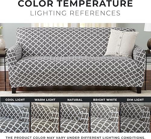 Miniatura 9 de Great Bay Home Funda elástica de felpa de terciopelo para sillón con brazo, protector de muebles de silla de terciopelo, suave, antideslizante, alta