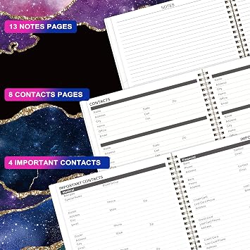 Monthly Planner 2026-2028 - 2 Year Planner 2026-2028, Jul.2026 - Jun.2028, 9 x 11, 2026-2028 Monthly Calendar, Calendar Planners with Inner Pocket, Twin-wire Binding, Tabs - Star