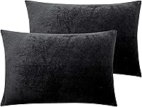 Vista 124 de NTBAY 1 paquete de funda de almohada corporal de terciopelo con cremallera, súper suave y acogedora, de franela mullida de lujo de 20 x 54 pulgadas