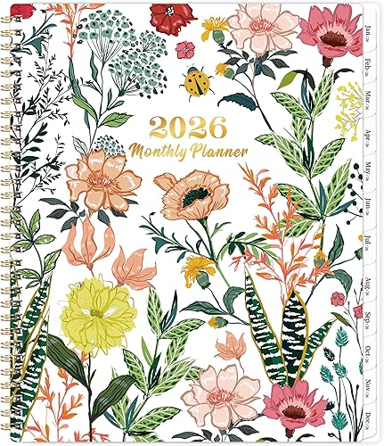 Agenda mensual 2026 - enero 2026 a diciembre 2026, agenda mensual 2026, 9 x 11 pulgadas, agenda 2026 con pestañas, bolsillos de 2 caras, ofertas de