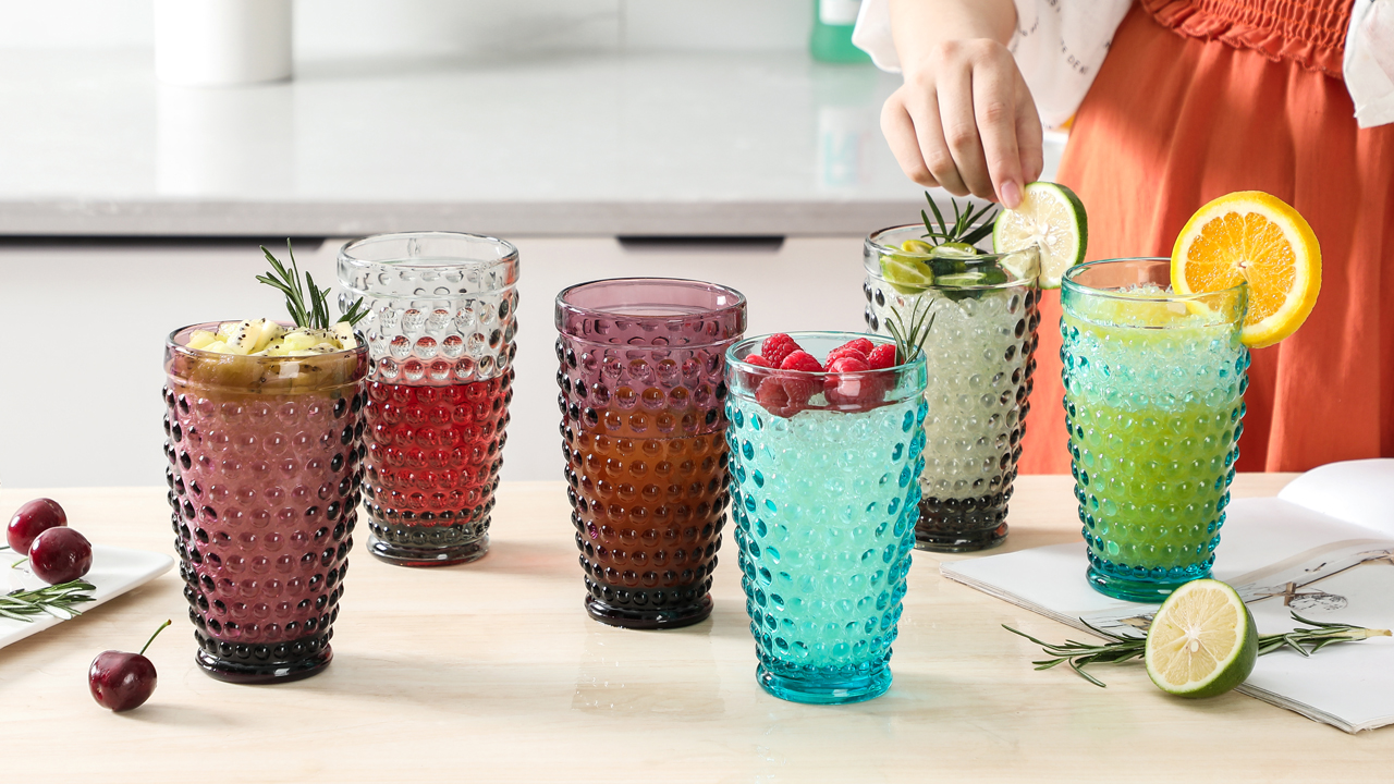 Verres Highball Ecentaur – Lot De 6, 370 Ml, Fond épais, Pour Whisky, Bière, Cocktails, Lave-vaisselle Safe