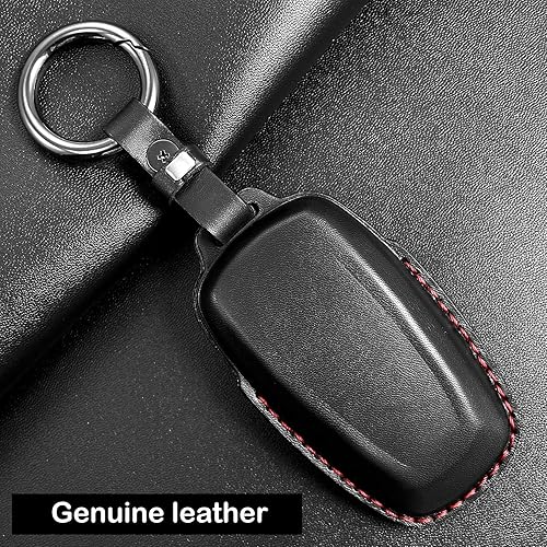 Miniatura 10 de Kirsnda Funda de cuero para llavero Ford con llavero, funda de piel con 5 botones, funda protectorapiel, compatible con Edge Explorer Expedition