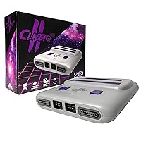 Vista 1 de Old Skool Classiq 2 HD 720p Twin Video Game System GreyPurple Compatible with SNESNES Nintendo and Super Nintendo cartridges