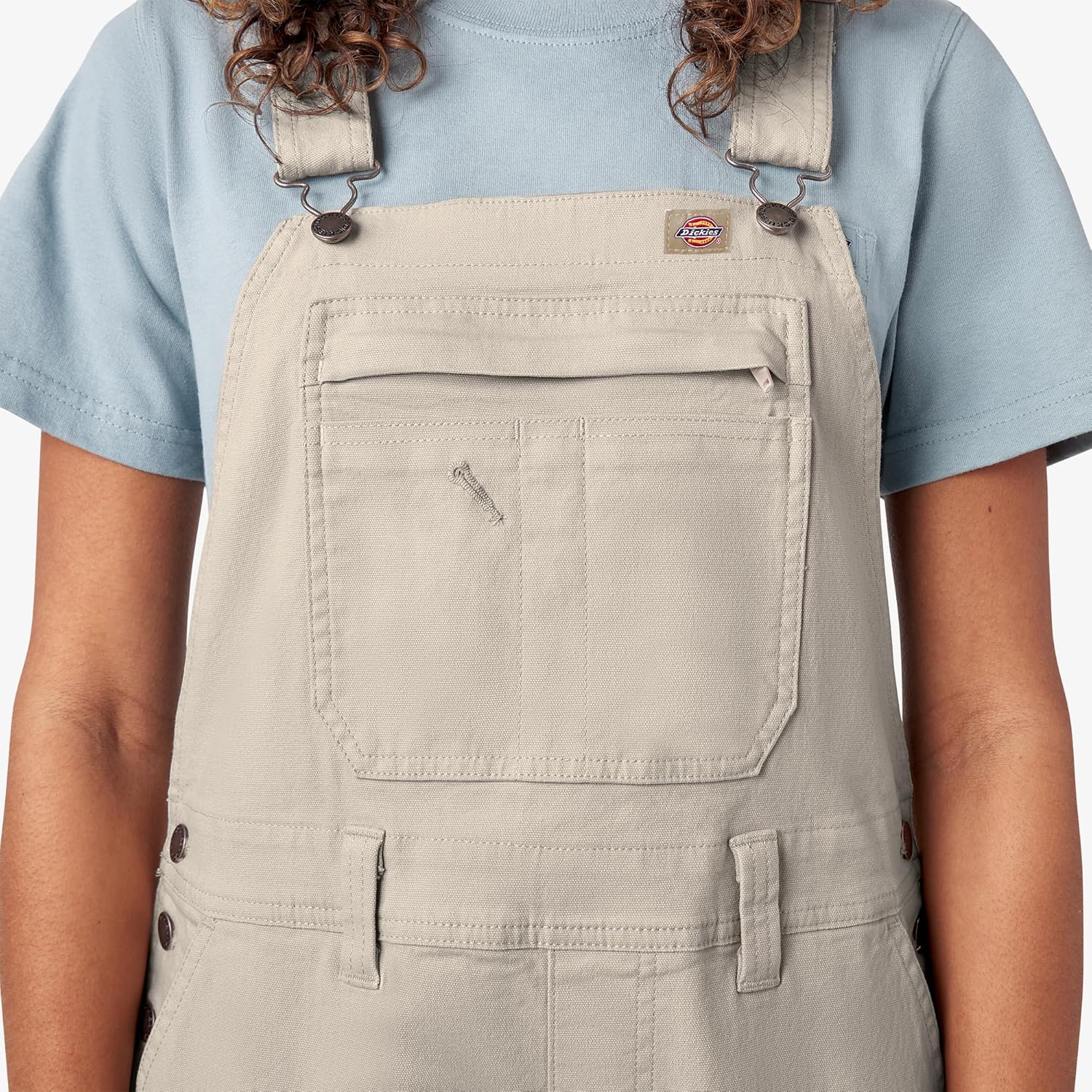 Dickies womens Denim Double Front Bib Overalls - Image 5