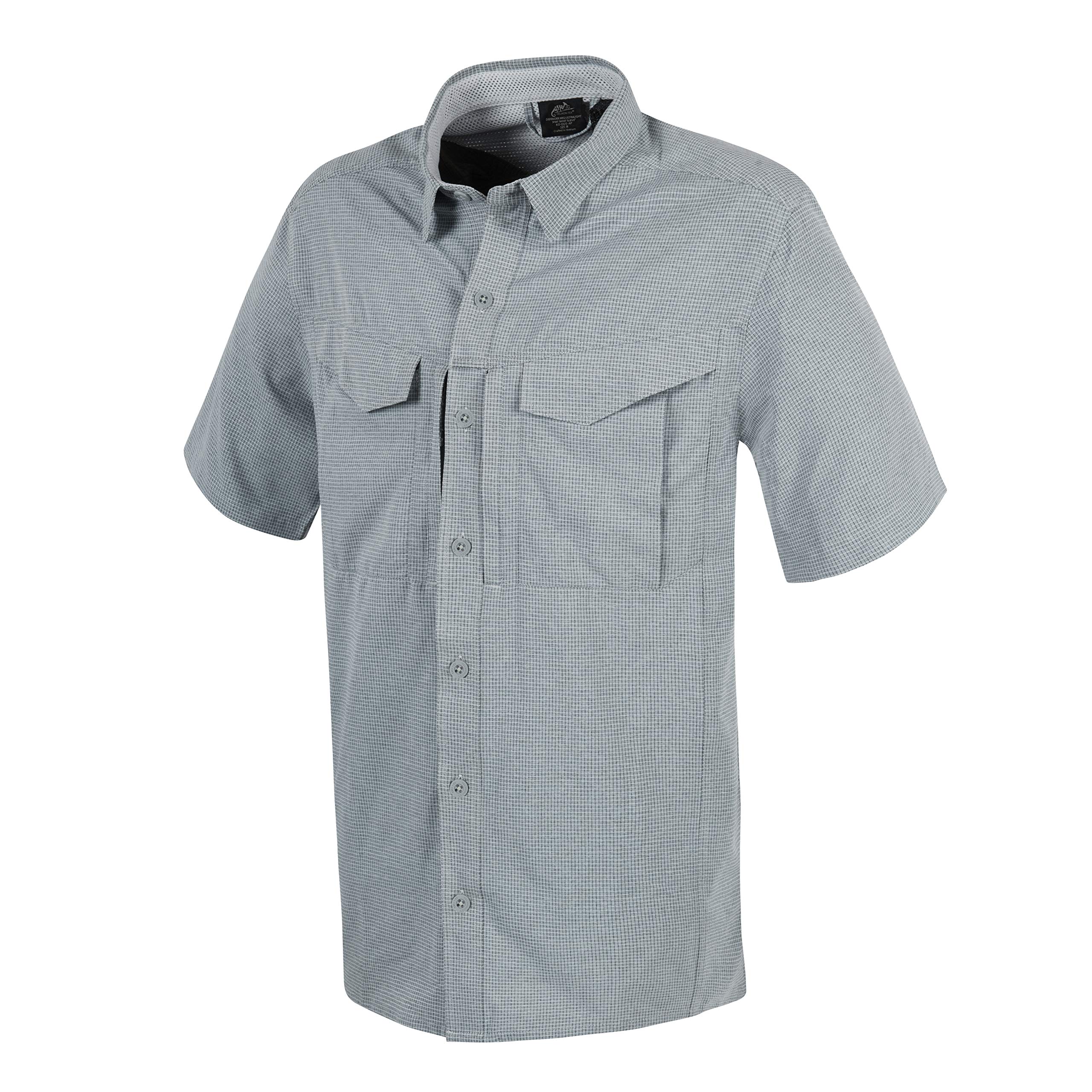 Helikon-Tex Men's Defender Mk2 Ultralight Short-Sleeved Shirt Safari (Pack of 1), Ultra-Light Short-Sleeved, Light Blue, M