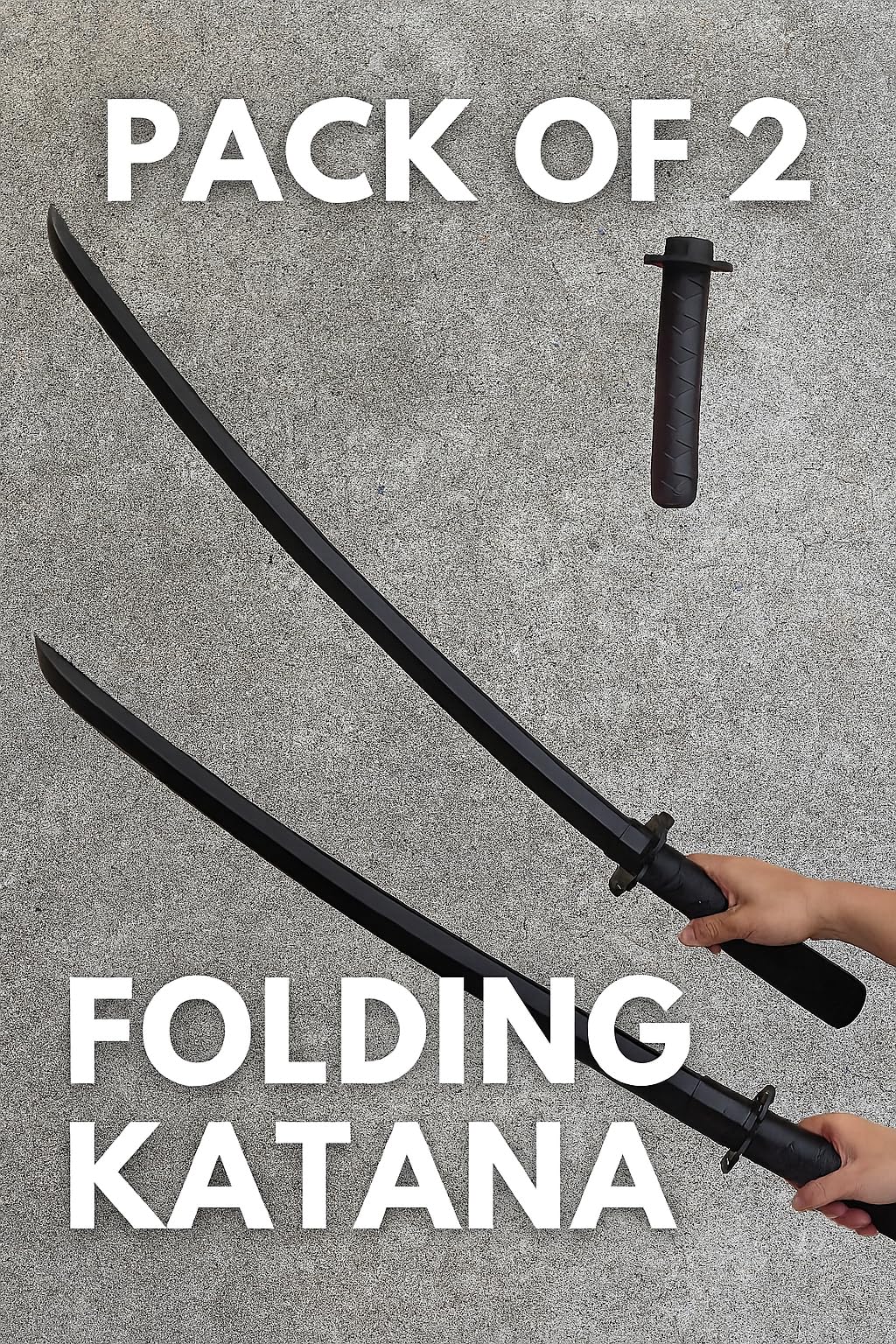 Folding Samurai Katana Toy Sword – Pack of 2 | Ninja Anime Sword Toy for Kids | Retractable Blade for Cosplay, Fancy Dress, Role Play & Halloween - Image 6 thumbnail