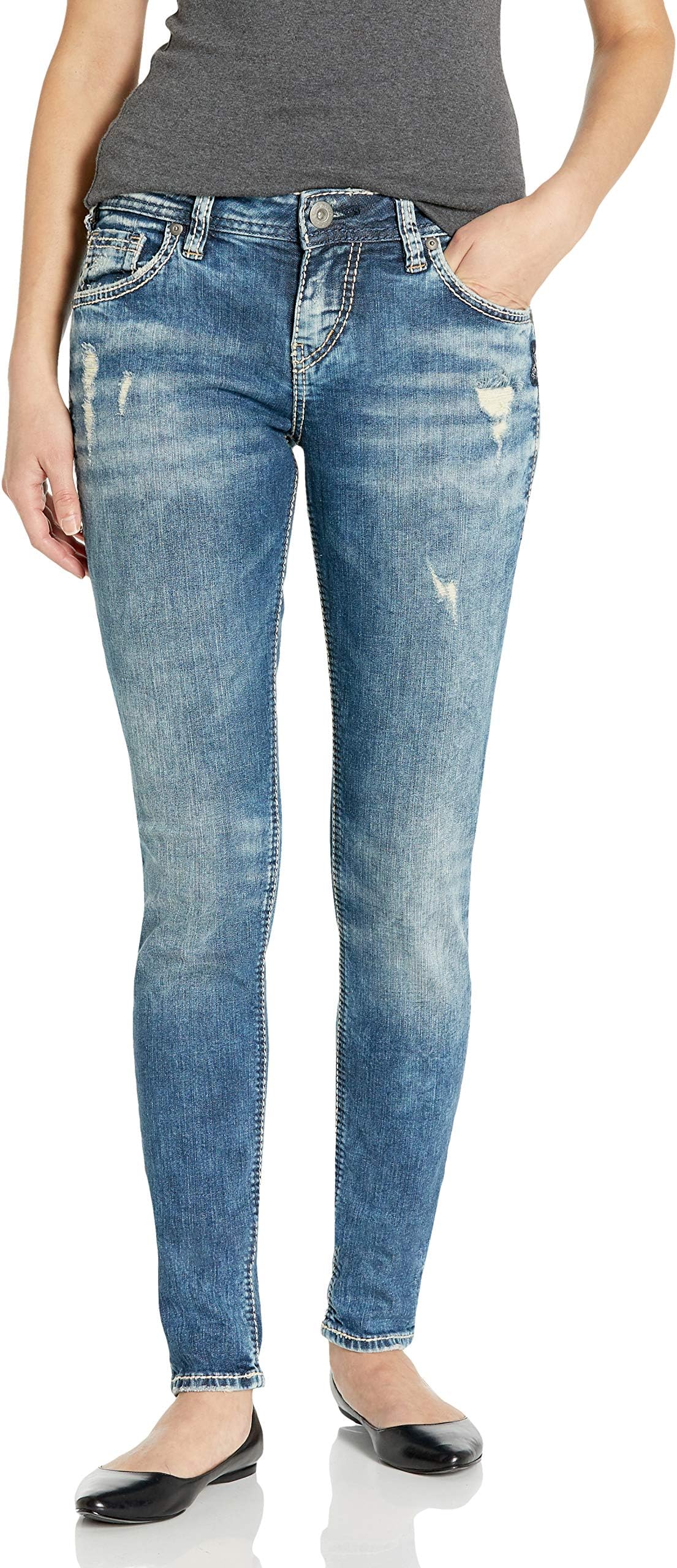 Silver Jeans Co.Women's Kenni Girlfriend Relaxed Skinny Jeans