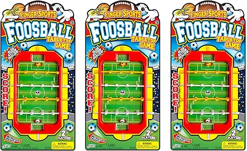 Miniatura 8 de JA-RU Mini Foosball Table (1 Toy) Mini Arcade Tabletop Soccer & Football Party Favors. Portable Handheld Games for Kids & Office Desk Toys. 255-1s