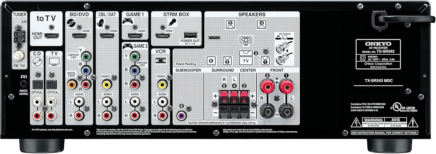 Discount 80% Onkyo TX-SR343 5.1-Channel A/V Receiver