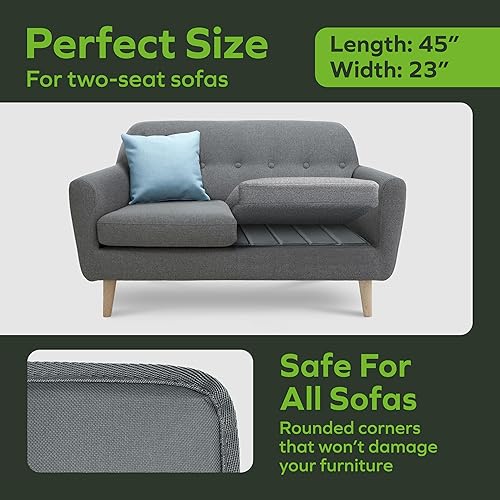 Miniatura 49 de Tablero de soporte de cojín seccional resistente – Repara instantáneamente el asiento de sofá hundido 19.7 x 81 + 45 pulgadas Inserto de madera