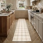 8x10 Chambre à coucher lavable Beige Moderne Tapis Low Pile Soft Tapis Accent Rug antidérapant pour salle à manger Bureau d'infirmières Intérieur