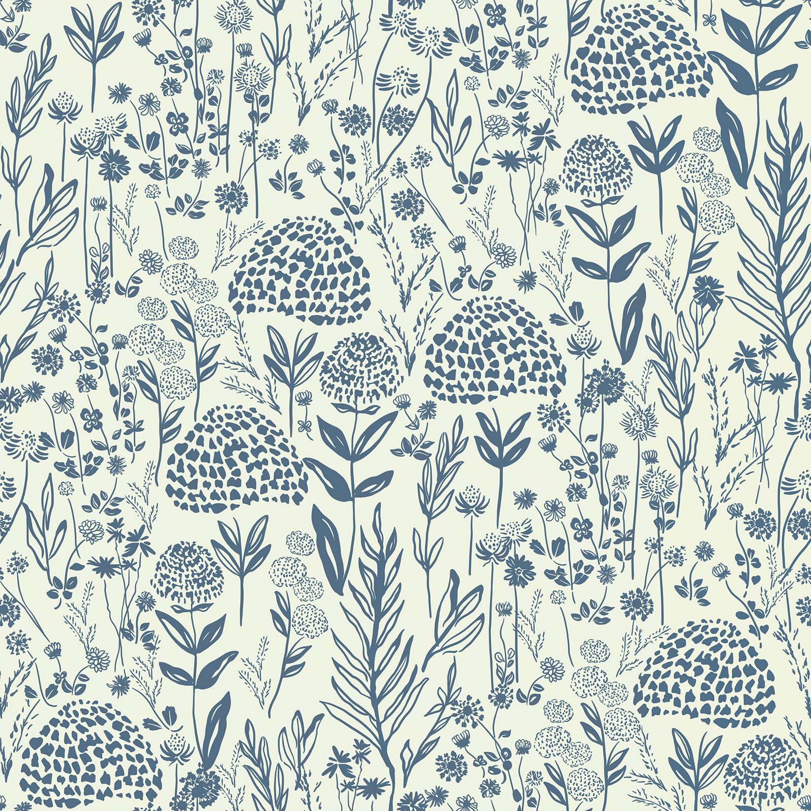 CiCiwind Peel and Stick Wallpaper 44cm×10m Beige Blue Floral Contact Paper Self Adhesive Wallpaper Sticky Back Plastic Waterproof Vinyl Wrap for Living Room Bedroom Kitchen