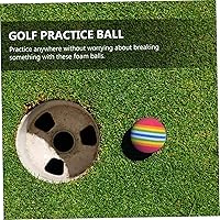 Vista 8 de Kisangel Pelotas de práctica 75 unids juego interior béisbol juguetes espuma golf pelota práctica s plástico s práctica bola arco iris bola esponja