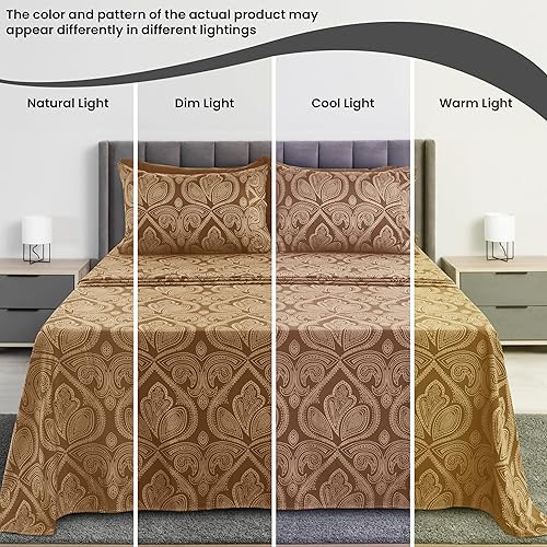 Miniatura 6 de LUX Décor - Juego de sábanas de microfibra ultrasuave de 6 piezas con sábana encimera, sábana bajera de 16 pulgadas de profundidad y 4 fundas de