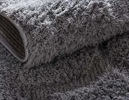 Vista 18 de Unique Loom Trellis Shag Collection Plush Geometric Modern Moroccan Lattice Green Runner Rug (2' 0 x 6' 7)