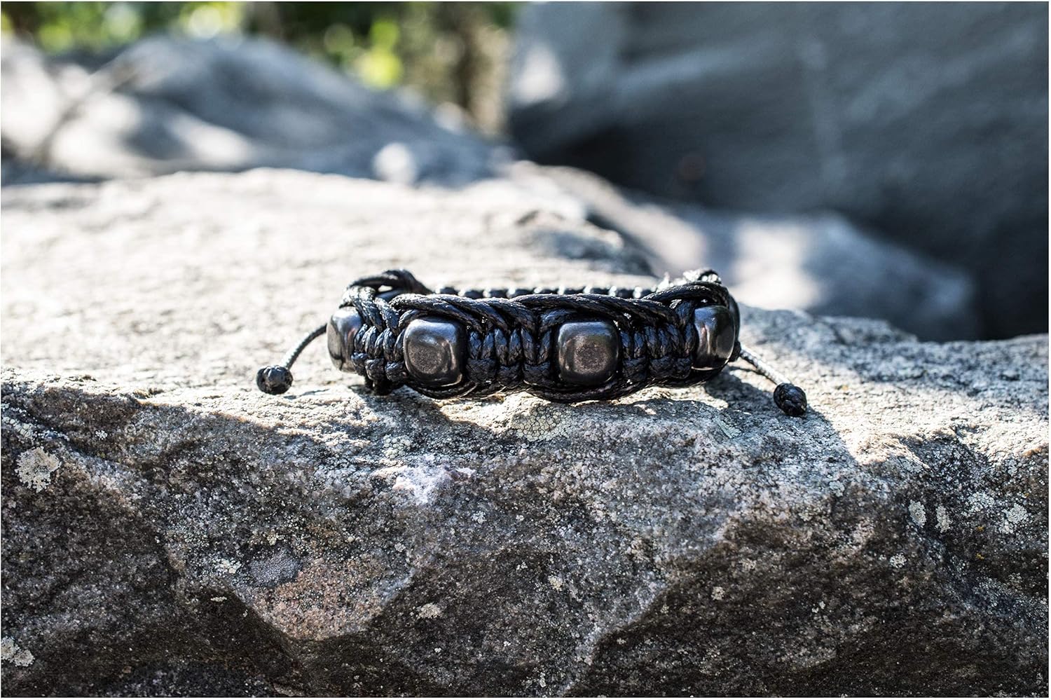 Shungite Bracelets - for Mens - Woman - Brided Dense Beaded - Adjust Wirst Size - Each one has a Certificate of Authenticity - Image 5