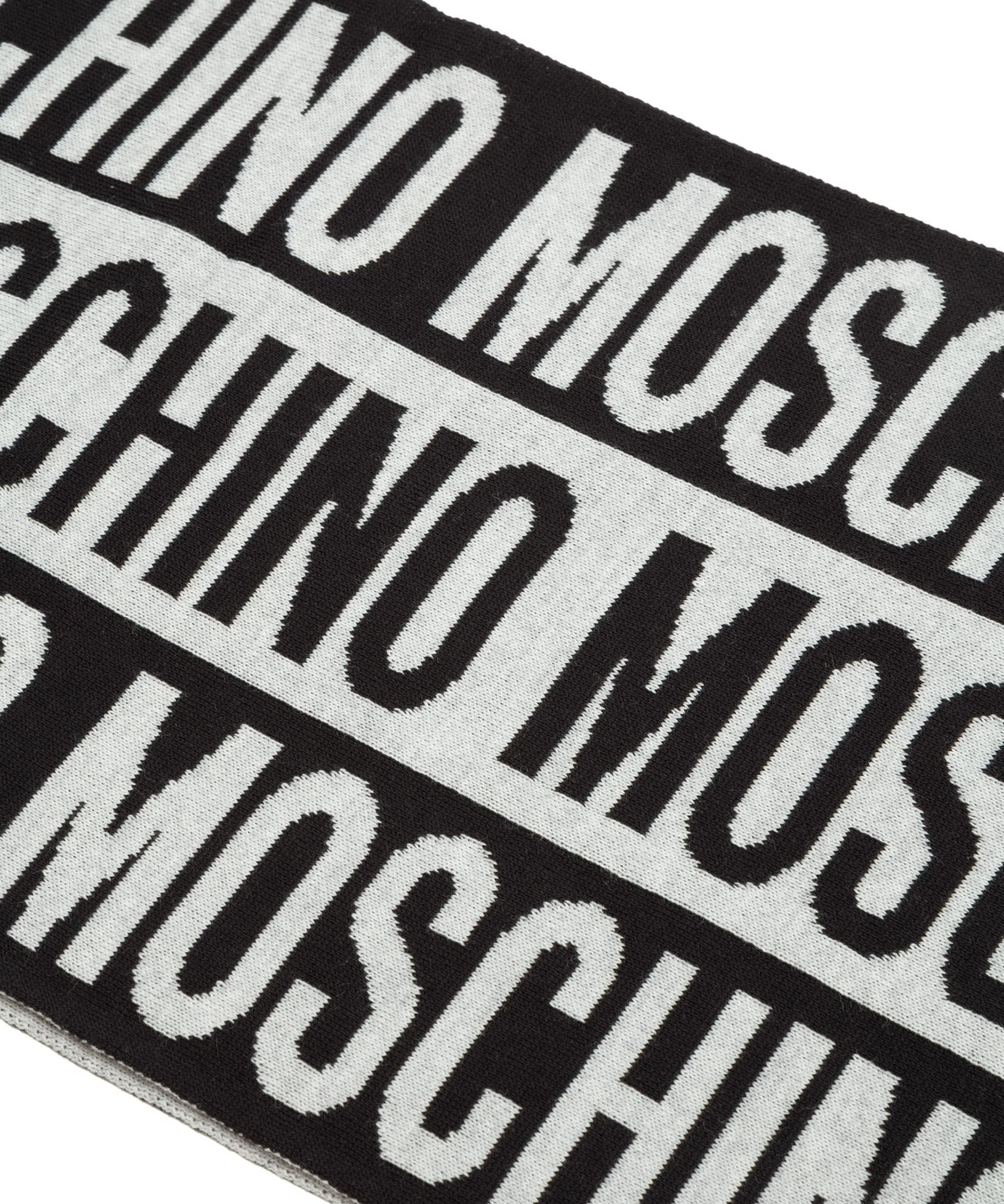 MOSCHINO sciarpa lana uomo black - grey