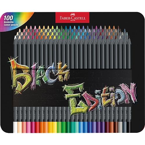 Faber-Castell Black Edition Colored Pencils, 1 Count (Pack of 100)