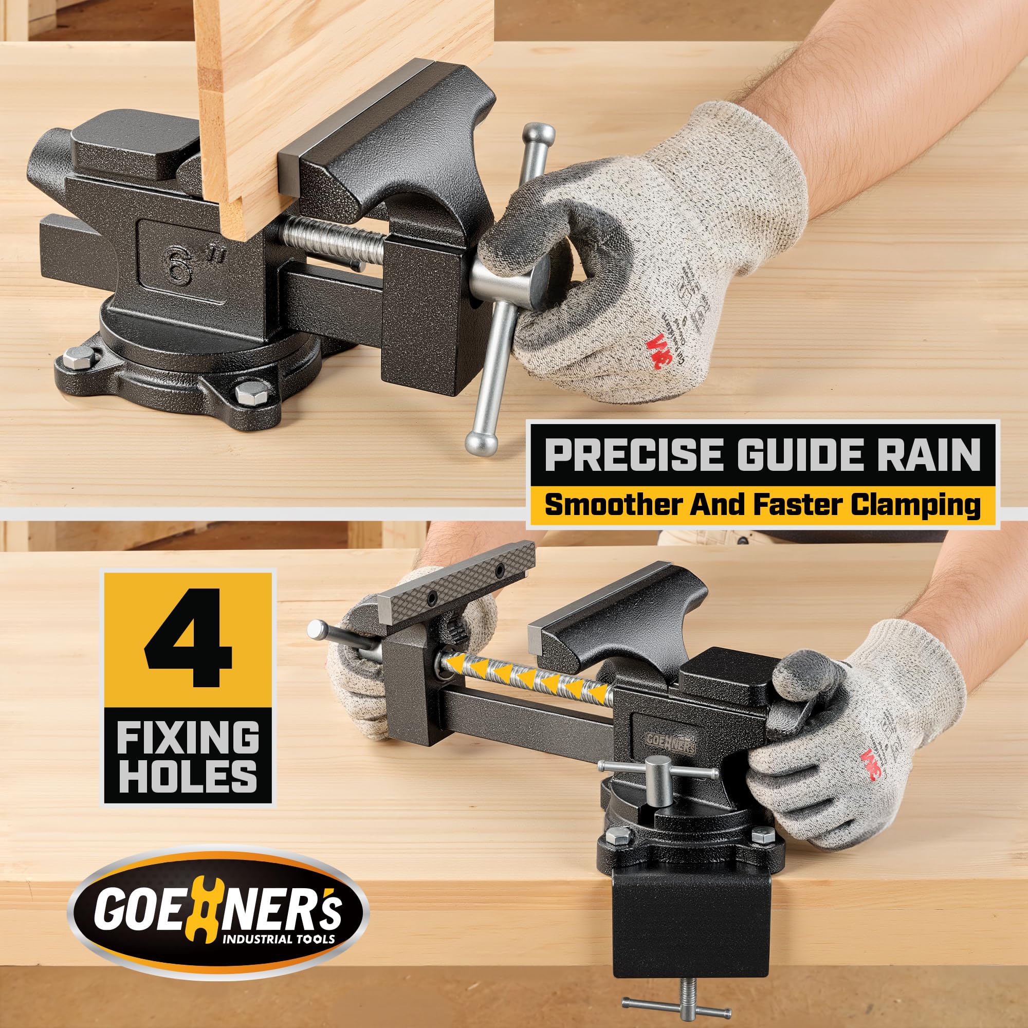 Snapklik.com : 6-Inch Bench Vise, Vice For Workbench