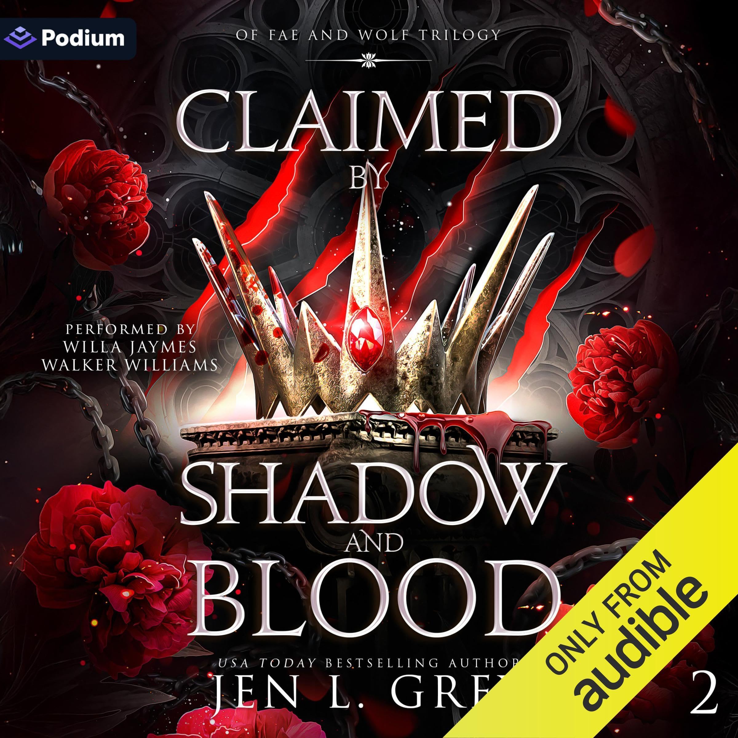 Cover of Claimed by Shadow and Blood: Of Fae and Wolf Trilogy, Book 2