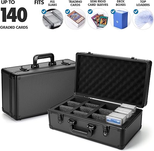 Miniatura 4 de FunGuys Caja de almacenamiento de tarjetas graduadas, estuche para tarjetas comerciales para Pokémon graduados PSA, cajas de almacenamiento de