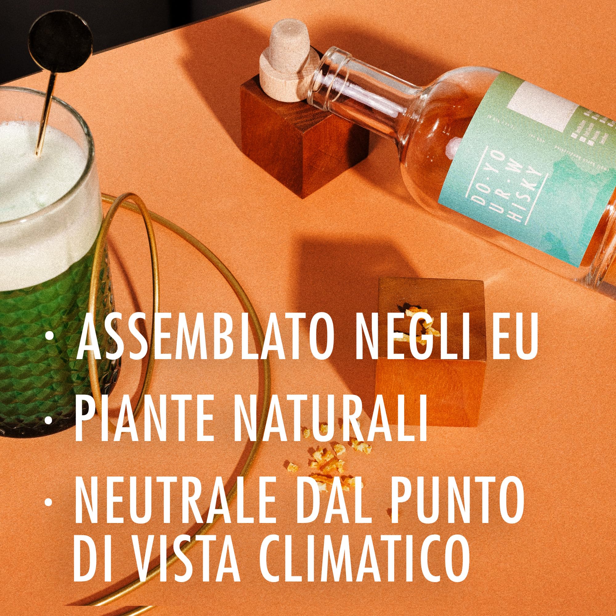 Do your Gin - Set per whisky fai da te “Do your Whisky”, per la casa o come idea regalo, 12 tipi di legno & botanical in contenitori di vetro, 6 pietre per whisky