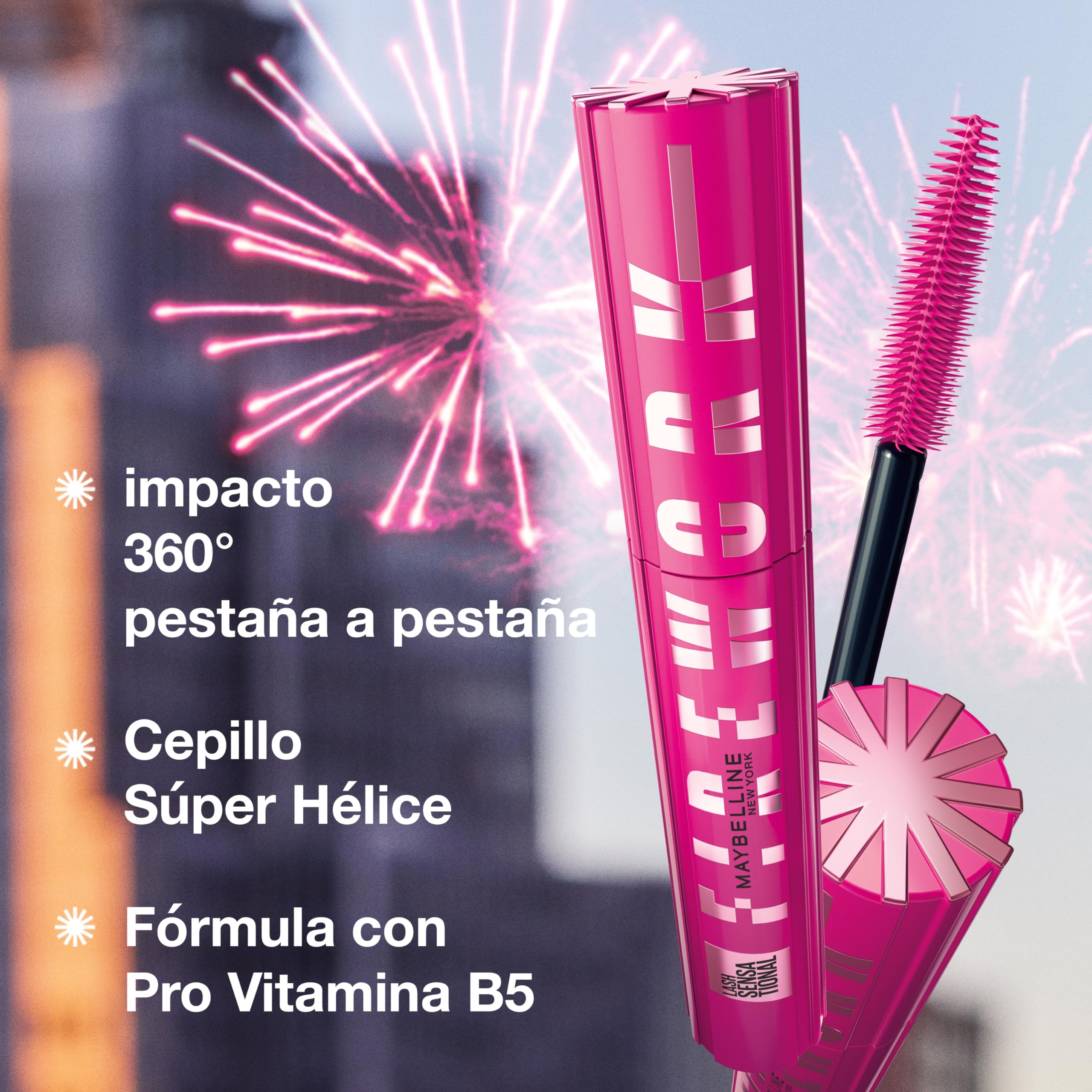 Maybelline New York Mascara Lash Sensational Firework Waterproof Flaring Eyelash Lengthening, Clump-Resistant Formula - Image 2